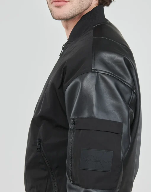 Calvin Klein Jeans - FAUX LEATHER BOMBER JACKET