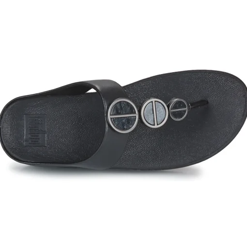 FitFlop - HALO METALLIC-TRIM TOE-POST SANDALS