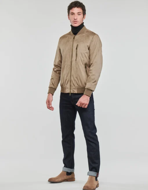 Guess - FAUX SUEDE HOODED BOMBER