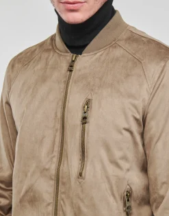 Guess - FAUX SUEDE HOODED BOMBER