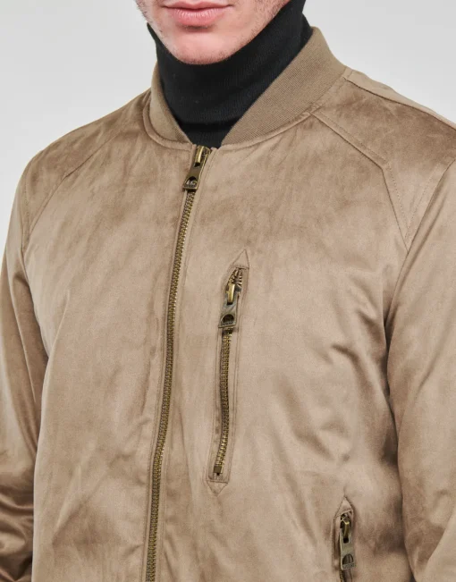 Guess - FAUX SUEDE HOODED BOMBER