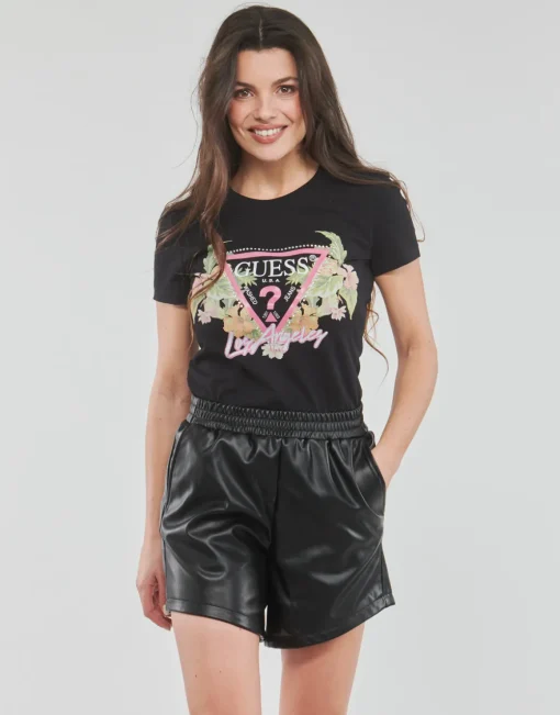 Guess - SS CN TRIANGLE FLOWERS TEE
