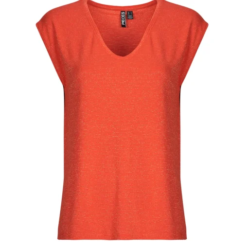 Pieces - PCBILLO TEE LUREX STRIPES