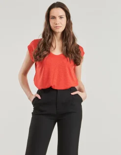 Pieces - PCBILLO TEE LUREX STRIPES