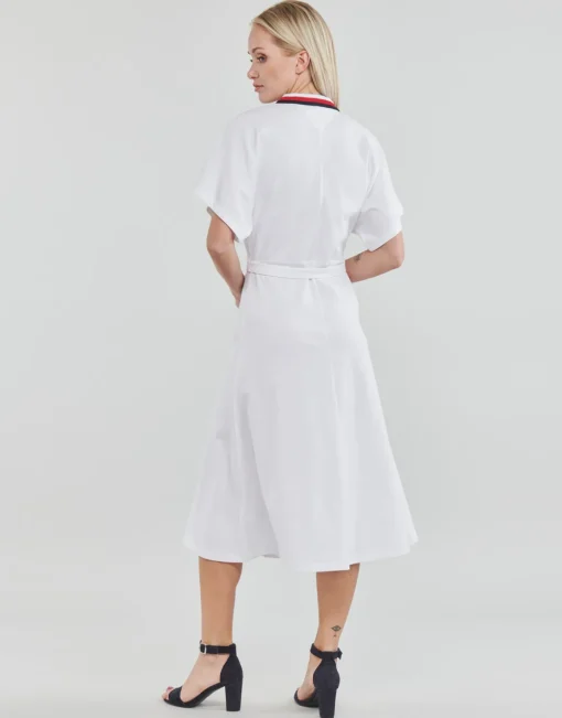 Tommy Hilfiger - GBL STP FLARE MIDI POLO DRESS SS