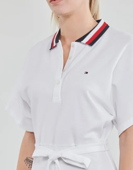 Tommy Hilfiger - GBL STP FLARE MIDI POLO DRESS SS