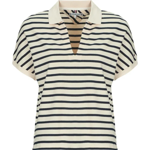 Tommy Hilfiger - LYOCELL OPEN-NK RELAXED POLO SS