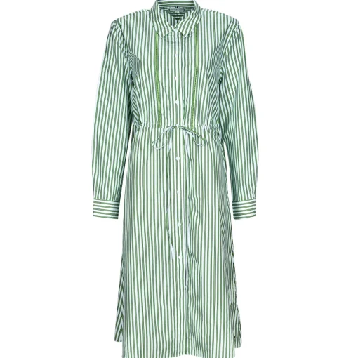 Tommy Hilfiger - ORG CO STRIPE MIDI SHIRT-DRESS