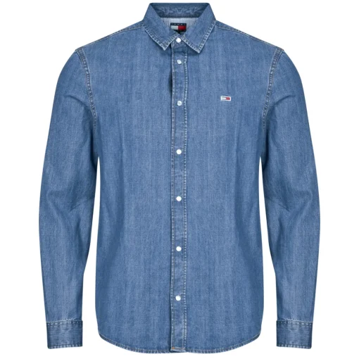 Tommy Jeans - RGLR FIT SHIRT MID BLUE