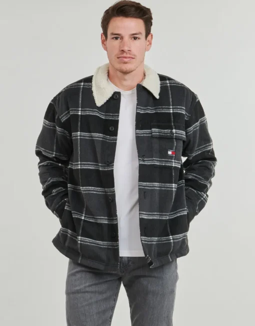 Tommy Jeans - TJM CHECK SHERPA OVERSHIRT EXT