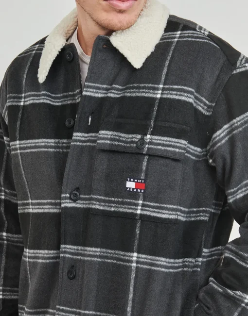 Tommy Jeans - TJM CHECK SHERPA OVERSHIRT EXT