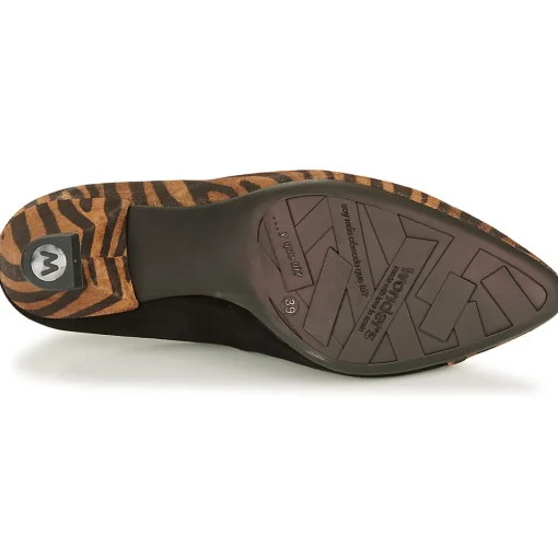 Wonders - I7601-ZEBRATO-CUERO-ANTE-NEGRO
